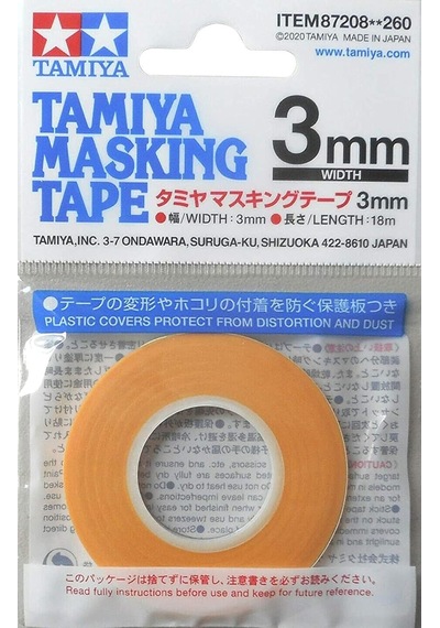Tamıya Tam87208 87208 Maskeleme Bandı 3 Mm/18 M, Model Yapımı, Aksesuar, Sarı