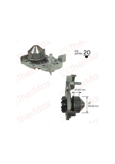 THERMAX T01.174 THERMAX DEVİRDAİM SU POMPASI R19 CLIO EXPRESS 1.4