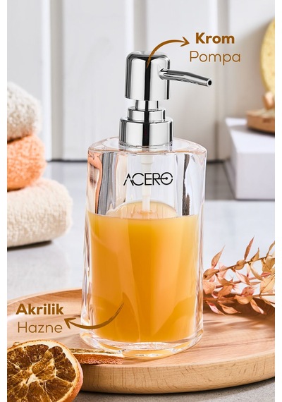 Vienev Akrilik Sıvı Sabunluk 230 Ml Şeffaf 1995 Şeffaf