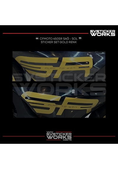 Cfmoto 450sr Grenaj Sticker Sağ Sol Gold Renk New Design Diğer