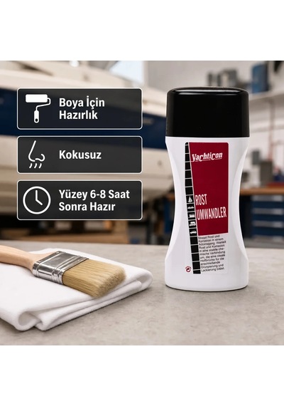 Yachticon - Paslanma Ve Korozyon Önleyici Pas Dönüştürücü 250 Ml : Pası Sökmez, Kararlı Bir Zırha Dönüştürür