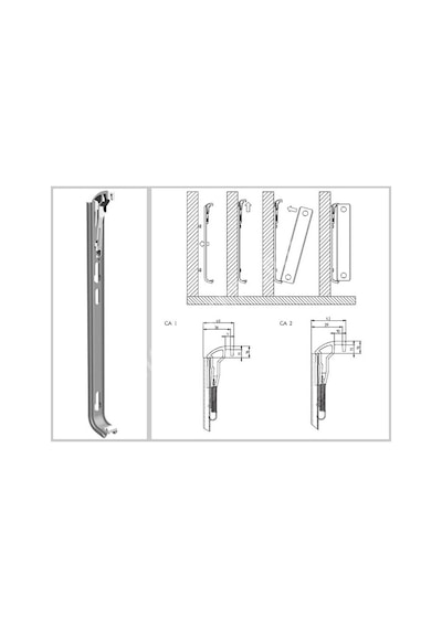 Yaylı Radyatör Konsolu - 60 Cm Yükseklik Panel İçin Montaj Askıs