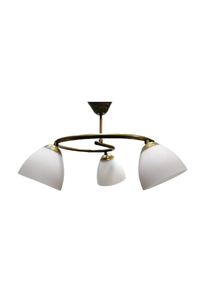 Mylights Modern Spor Opal Beyaz Camlı Üçlü Avize