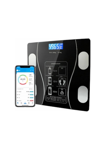 Techfit TF1075FİT Bluetooth Baskül Vücut Aanalizi Tartı Siyah
