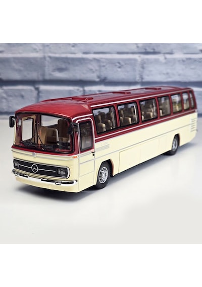 1:43 Ölçek Mercedes Benz O302 Otobüs Kırmızı/bej