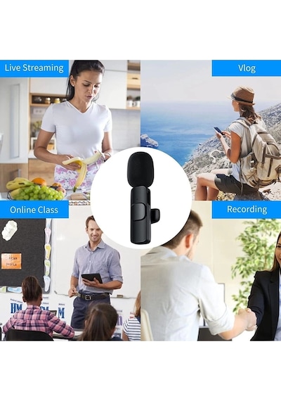 Zenvia Lightning Girişli Iphone Uyumlu Ikili Kablosuz Yaka Mikrofonu Youtube Facebook Tiktok Vlog Znv2026