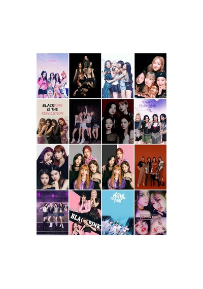 Kpop - Blackpink Desenli 39 No Tasarım 16' L Fotokart Seti