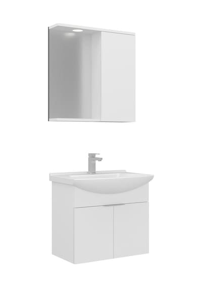 Orka Banyo Dolabı Purus 65 Cm Asma Banyo Dolabı Takımı Spot Aynalı Beyaz Orka Banyo Dolabı Purus 65 Cm Asma Banyo Dolabı Takımı Spot Aynalı Beyaz