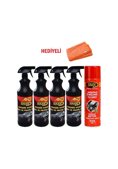 Smx Seramik Katkılı Cila 4 Adet / Susuz Motor Temizleme Spreyi