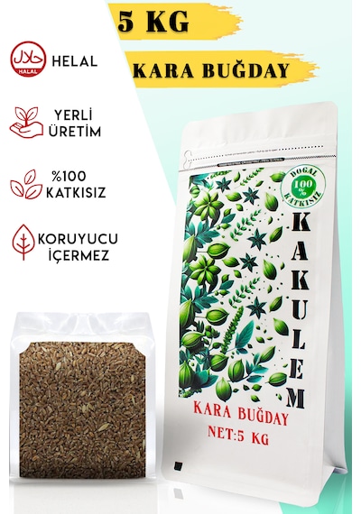 Kakulem Sertifikalı Kara Buğday Tavuk Güvercin Kuş Yemi 5 Kg