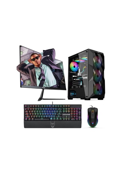 Izoly ST998977 i3-10100F 16 GB 256 GB M.2 NVMe RX580 8 GB 27" Free Dos Masaüstü Oyuncu Bilgisayarı