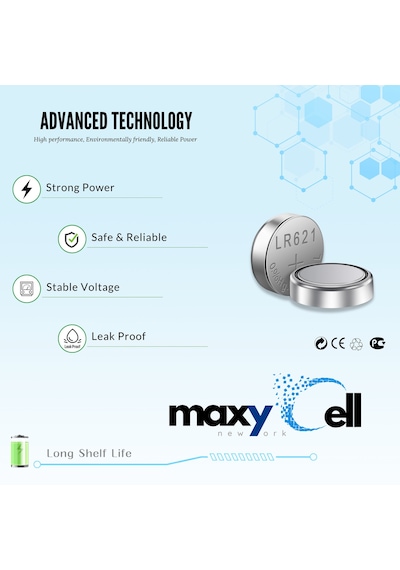 Maxycell12 Adet Ag6 370,371,lr921,lr69,sr920w 1.5v Alkalin Düğme Pil