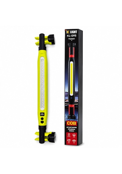 Mıknatıslı Type-c Şarj - Dijital Gösterge 360 Dönebilen Gövde - Askı Kanca - Çift Renk - 52.5cm El Fener - I Renkli