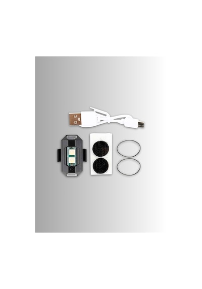 Kablosuz Şarjlı Çakarlı Çok Modlu Mini Drone Ve Uçak Kanadı Led İkaz Ve Farkındalık  - 7 Renk Lamba Led - Araba Motosiklet Bisiklet