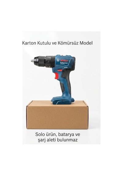 Gsb 185-lı Professional 18v Akülü Darbeli Matkap - Solo Aküsüz Ve Şarj Aletsiz - Kömürsüz Brushless - Karton Kutulu