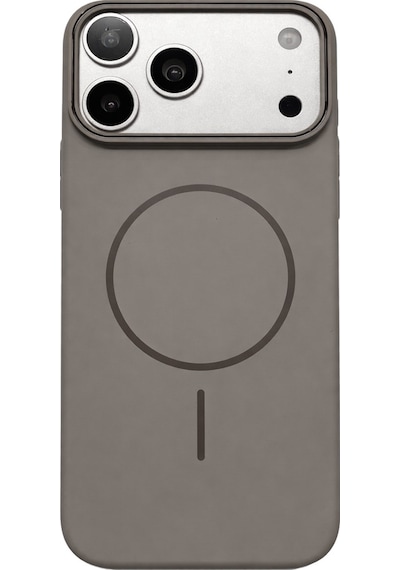 Apple Uyumlu iPhone 17 Pro  Kamera Çıkıntılı Magsafe Wireless Şarj Özellikli Sert Sararmaz Silikon Kılıf Gri
