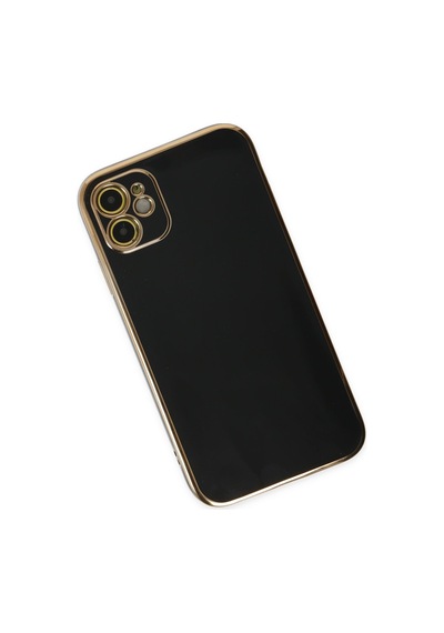Apple iPhone Uyumlu  12 Kılıf Volet Silikon -  Siyah