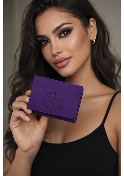 Gk Gamzelirenklerim Luxury Fashıon&accessorıes Krinkıl Mini Cüzdan Mor