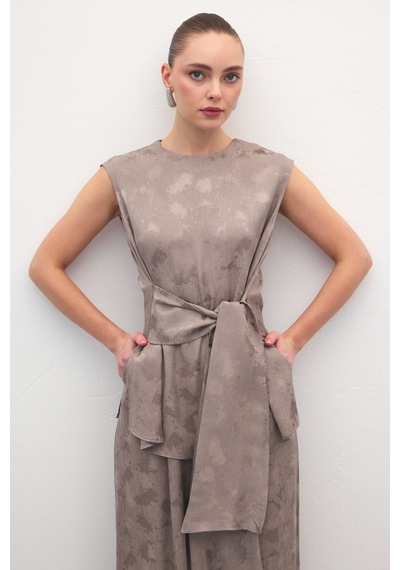 Sateen Camila Bluz - Vizon-137167 VİZON