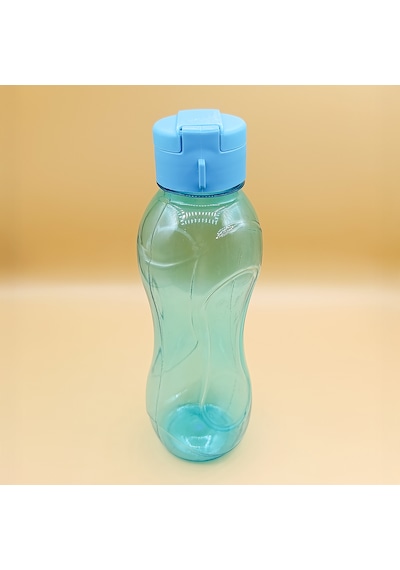 750 Ml Su Matarası Kapaklı Şeffaf Plastik Spor Ve Okul Matarası Mavi
