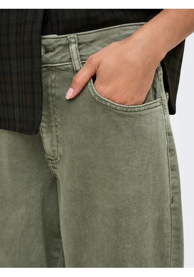 Only Onlcalla Mw Baggy Barrel Fit Kadın Pantolon 15376910 Yeşil