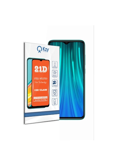Xiaomi Redmi Note 8 Pro ile Uyumlu Tam Kaplayan 21D Temperli Ekran Koruyucu Cam