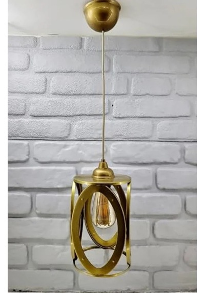 Endüstriyel Eskitme Metal Tekli Sarkıt Avize, Ayarlanabilir Yükseklik 01G Taba