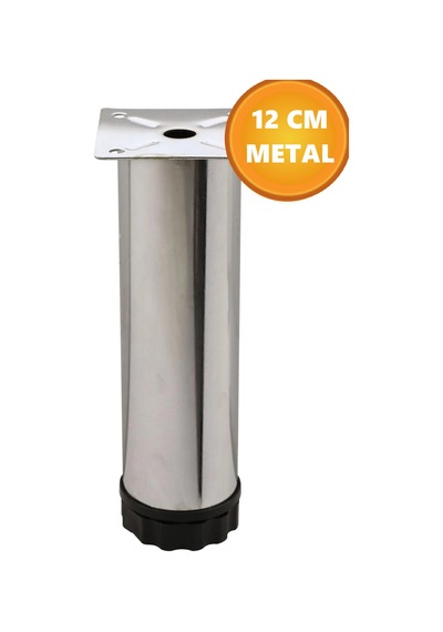 Metal 12 Cm Krom Ayarlanabilir Mobilya Kanepe Koltuk Baza Yükseltici Destek Ayağı Ayakları. Metalik Diğer