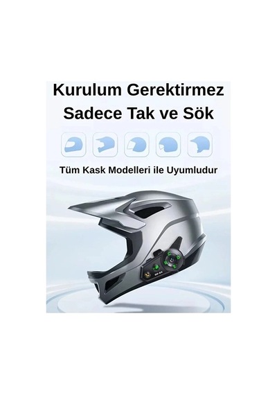 D2-6x 1000m Mesafeli 6 Kanallı İntercom Bluetooth Motosiklet Kask Kulaklığı İntercom Kulaklık 68113068