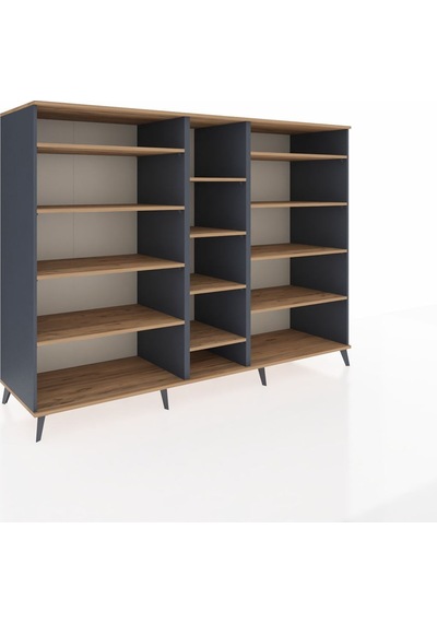Kronos Dolap 11 Raflı 220x59x163 Antrasit-çam Atlas Çam - Antrasit