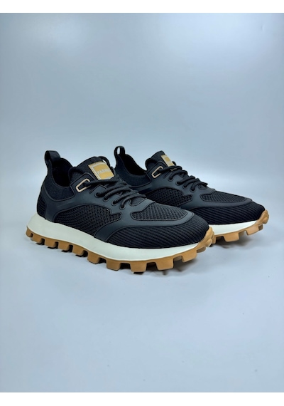 Daytex Triko Tekstil Saya Ultra Hafif Erkek Sneaker Spor Ayakkabı Siyah