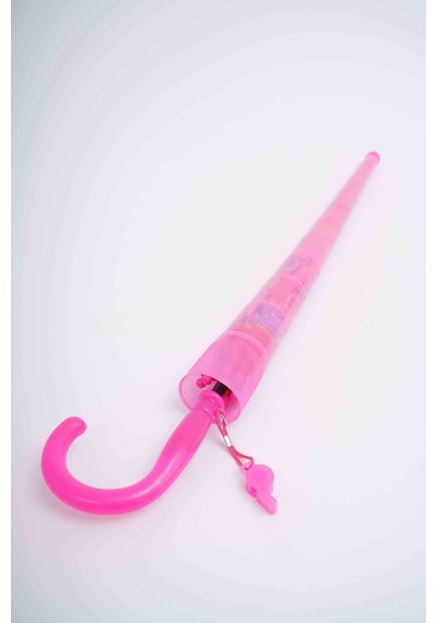 Kuromi Pvc Kılıflı Otomatik Mekanizmalı Bardak Modelli Düdüklü Şemsiye Fuşya