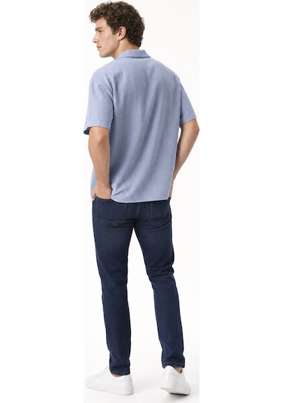 LOFT Relax Fit Erkek Gömlek K.kol Lf2043177 Q1.v1 Mavi