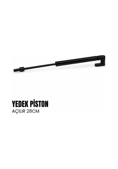 Pistonlu Karavan Camı İçin 28cm Açılır Cam Pistonu - İkili Set-2055 Siyah