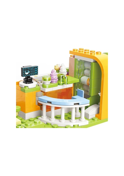 Kp28017 Keeppley Lovely Street - Bsh Kitten Juice Bar 315 Parça Yapım Seti