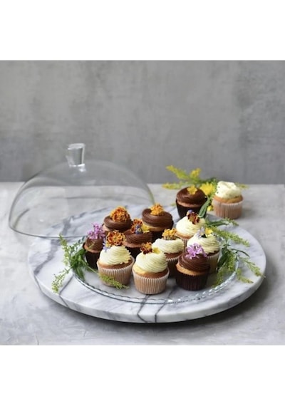 Kapaklı Cam Ayaksız Fanus Kek Fanusu 95198 Patisserie