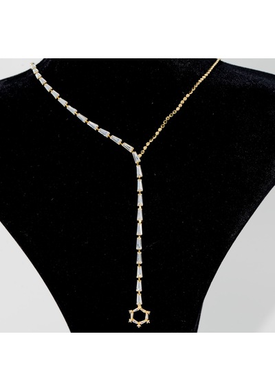 Biem Gold Renkli Zirkon Taşlı Uzun Y Kolye Gold/gümüş