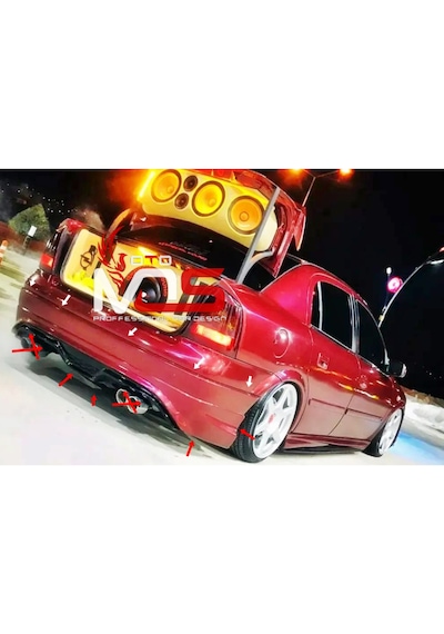 Opel Astra G Sedan Custom Arka Tampon Eki Fibeglass Boyasız