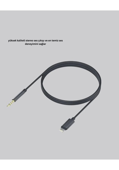 Lightning Girişli Cihazlar İçin 3. 5mm Aux Ses Kablo Dönüştürücü 1m