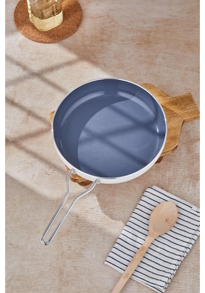 Taç Sera Feel Yanmaz Yapışmaz Seramik Tava 24 Cm / Beyaz Tac-8171