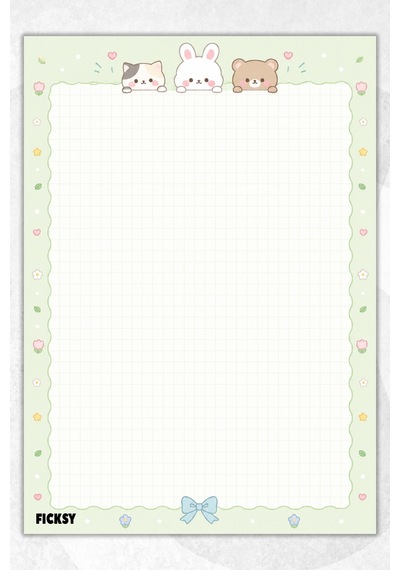 A4 Bloknot Kareli Defter - 50 Yaprak - Memopad - Notepad - Not Defteri - Not Kağıdı - 4129 Çok Renkli