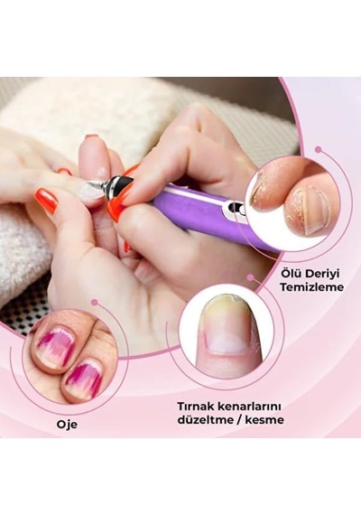 Tr Şarjlı Manikür Pedikür Tırnak Bakım Seti