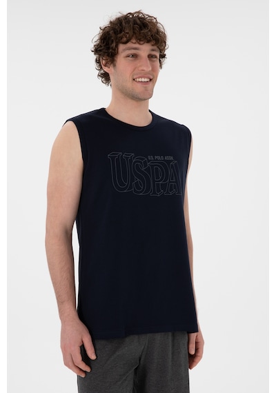 U.S. Polo Assn. Erkek Bisiklet Yaka Lacivert Pijama Takımı 50309807-VR033