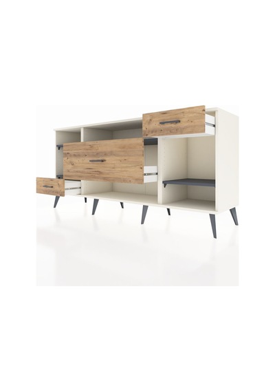 Hyperion Konsol 4 Raflı 3 Çekmeceli 176x44x83 Aytaşı-antrasit/çam Antrasit/çam Hyperion Konsol 4 Raflı 3 Çekmeceli 176x44x83 Aytaşı-antrasit/çam Antrasit/çam