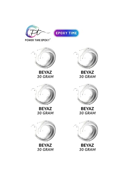 Sıvı Pigment Boya Seti Epoksi Için/ 6'lı/ Beyaz/ 6 Adet