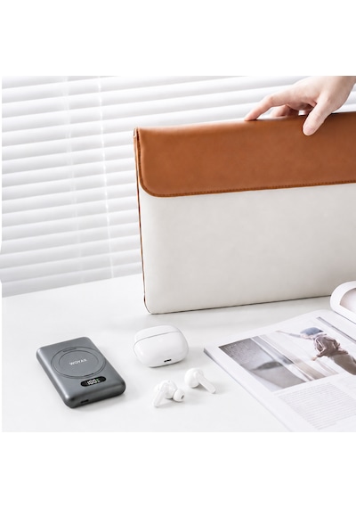 Woyax Cleanfit 13-14 İnç Gri Laptop Çantası Su Geçirmez Apple Macbook Uyumlu Kılıfı Apple iPad Tablet El Çantası Açık Kahverengi