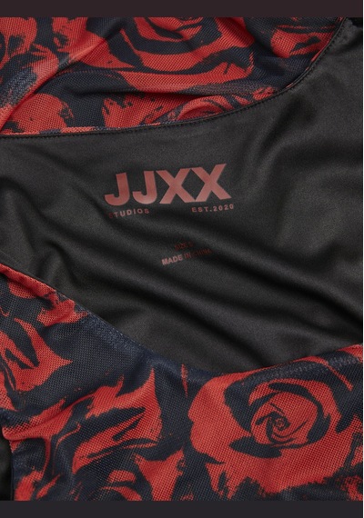 Jack & Jones Kadin Askili Desenli Bluz - Rosa 12261076 Fiery Red