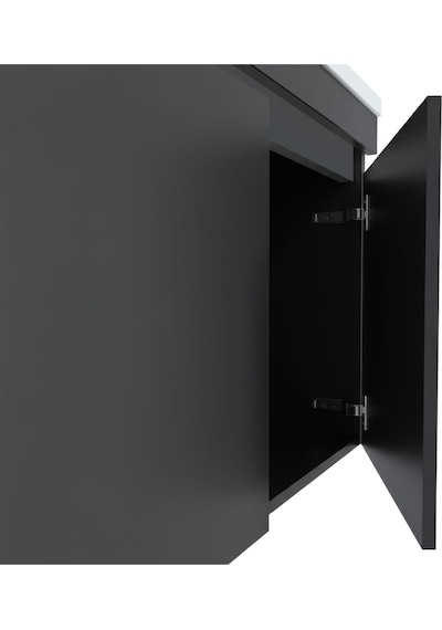Teta Home Tokyo 80 Cm Mdf Banyo Dolabı Seti Antrasit Antrasit