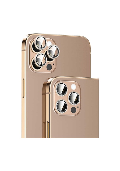 Ekılıf - Apple Uyumlu iPhone 14 Pro - Kamera Lens Koruyucu Cl-06 - Gold