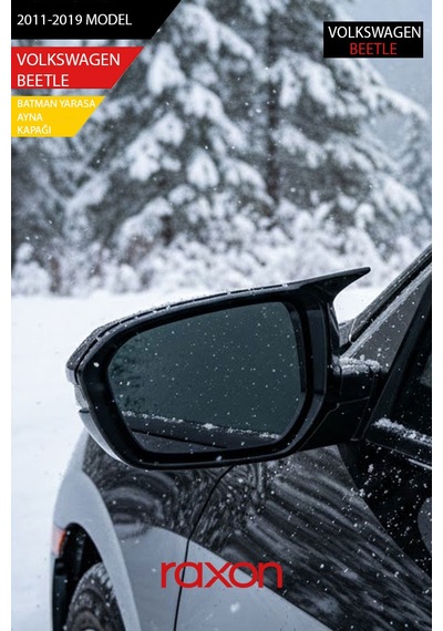 Volkswagen Beetle 2011-2019 Batman & Yarasa Ayna Kapağı Parlak Piano Black Sport